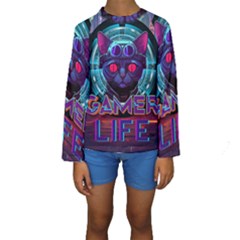 Gamer Life Kids  Long Sleeve Swimwear by minxprints