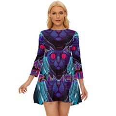 Gamer Life Long Sleeve Babydoll Dress by minxprints