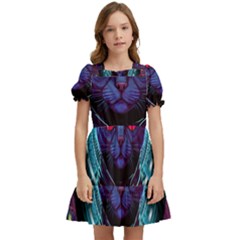 Gamer Life Kids  Puff Sleeved Dress by minxprints