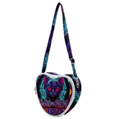 Gamer Life Heart Shoulder Bag by minxprints