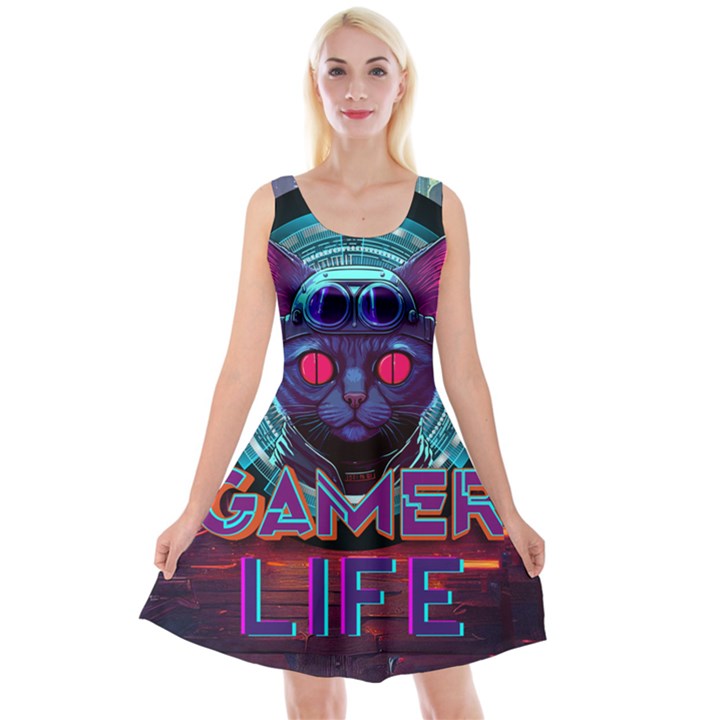 Gamer Life Reversible Velvet Sleeveless Dress