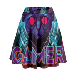 Gamer Life High Waist Skirt by minxprints