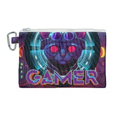 Gamer Life Canvas Cosmetic Bag (large) by minxprints