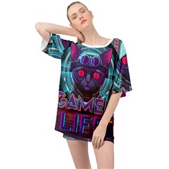 Gamer Life Oversized Chiffon Top by minxprints