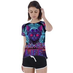 Gamer Life Short Sleeve Open Back Tee by minxprints