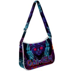 Gamer Life Zip Up Shoulder Bag by minxprints