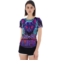 Gamer Life Back Cut Out Sport Tee by minxprints