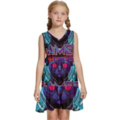 Gamer Life Kids  Sleeveless Tiered Mini Dress by minxprints