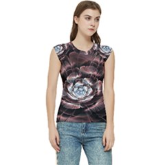 Flower Fractal Art Cool Petal Abstract Women s Raglan Cap Sleeve Tee by Semog4