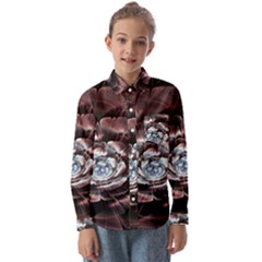 Flower Fractal Art Cool Petal Abstract Kids  Long Sleeve Shirt by Semog4