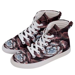 Flower Fractal Art Cool Petal Abstract Women s Hi-top Skate Sneakers by Semog4