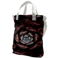 Flower Fractal Art Cool Petal Abstract Canvas Messenger Bag by Semog4