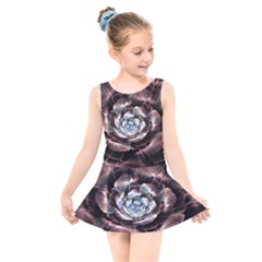 Flower Fractal Art Cool Petal Abstract Kids  Skater Dress Swimsuit by Semog4