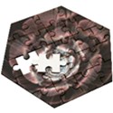 Flower Fractal Art Cool Petal Abstract Wooden Puzzle Hexagon View3