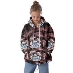 Flower Fractal Art Cool Petal Abstract Kids  Oversized Hoodie by Semog4