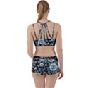 Vintage Floral Pattern Blue Damask Pattern Blue Vintage Perfect Fit Gym Set View2