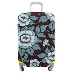 Vintage Floral Pattern Blue Damask Pattern Blue Vintage Luggage Cover (medium) by Semog4