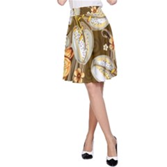 Flowers Pattern Floral Patterns Decorative Art A-line Skirt by Semog4