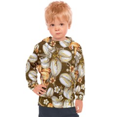 Flowers Pattern Floral Patterns Decorative Art Kids  Hooded Pullover by Semog4