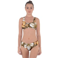 Flowers Pattern Floral Patterns Decorative Art Criss Cross Bikini Set by Semog4