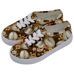 Flowers Pattern Floral Patterns Decorative Art Kids  Classic Low Top Sneakers by Semog4