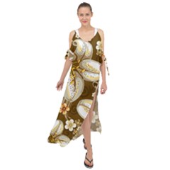 Flowers Pattern Floral Patterns Decorative Art Maxi Chiffon Cover Up Dress by Semog4