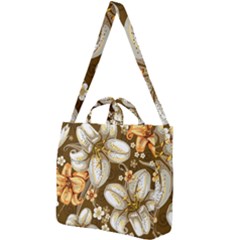 Flowers Pattern Floral Patterns Decorative Art Square Shoulder Tote Bag by Semog4