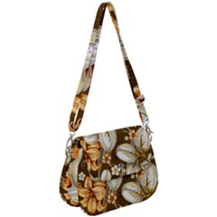 Flowers Pattern Floral Patterns Decorative Art Saddle Handbag by Semog4