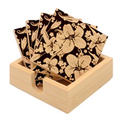 Flowers Pattern Floral Patterns Decorative Art Bamboo Coaster Set