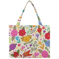 Colorful Flowers Pattern Abstract Patterns Floral Patterns Mini Tote Bag by Semog4