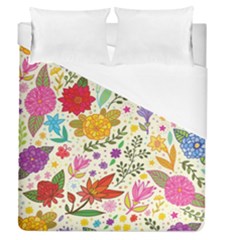 Colorful Flowers Pattern Abstract Patterns Floral Patterns Duvet Cover (queen Size) by Semog4