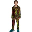 Green And Red Lights Wallpaper Fractal Digital Art Artwork Kids  Long Sleeve Velvet Pajamas Set View1