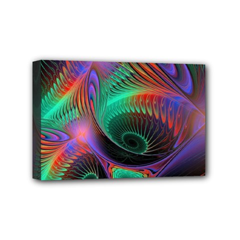 Circle Art 3d Artwork Graphics Vortex Colorful Digital Art Mini Canvas 6  X 4  (stretched) by Semog4