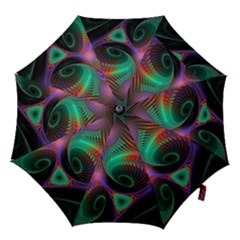 Circle Art 3d Artwork Graphics Vortex Colorful Digital Art Hook Handle Umbrellas (small) by Semog4