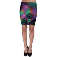 Circle Art 3d Artwork Graphics Vortex Colorful Digital Art Bodycon Skirt by Semog4