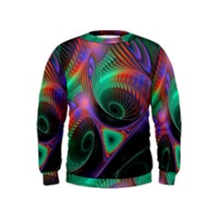 Circle Art 3d Artwork Graphics Vortex Colorful Digital Art Kids  Sweatshirt