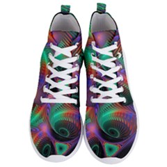 Circle Art 3d Artwork Graphics Vortex Colorful Digital Art Men s Lightweight High Top Sneakers