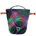 Circle Art 3d Artwork Graphics Vortex Colorful Digital Art Drawstring Bucket Bag View2