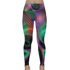 Circle Art 3d Artwork Graphics Vortex Colorful Digital Art Lightweight Velour Classic Yoga Leggings by Semog4