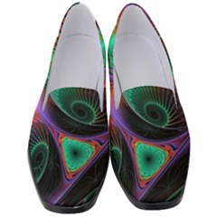 Circle Art 3d Artwork Graphics Vortex Colorful Digital Art Women s Classic Loafer Heels by Semog4