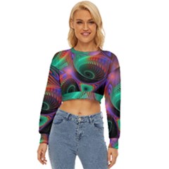 Circle Art 3d Artwork Graphics Vortex Colorful Digital Art Lightweight Long Sleeve Sweatshirt by Semog4