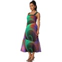 Circle Art 3d Artwork Graphics Vortex Colorful Digital Art Square Neckline Tiered Midi Dress View2