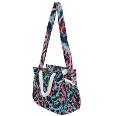 Leaves Leaf Pattern Patterns Colorfu Rope Handles Shoulder Strap Bag by Semog4