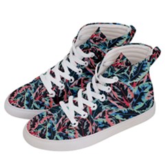 Leaves Leaf Pattern Patterns Colorfur Men s Hi-top Skate Sneakers by Semog4