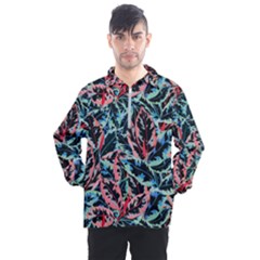 Leaves Leaf Pattern Patterns Colorfur Men s Half Zip Pullover by Semog4