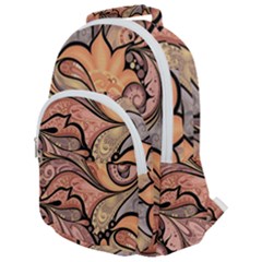 Colorful Paisley Background Artwork Paisley Patterns Rounded Multi Pocket Backpack