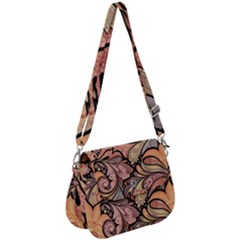 Colorful Paisley Background Artwork Paisley Patterns Saddle Handbag