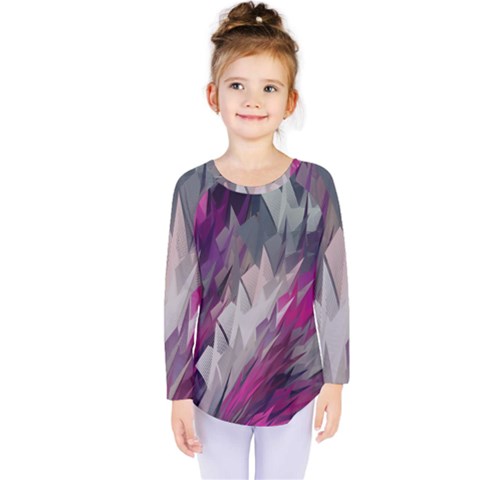 Colorful Artistic Pattern Design Kids  Long Sleeve Tee by Semog4