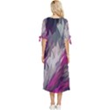 Colorful Artistic Pattern Design Bow Sleeve Chiffon Midi Dress View4