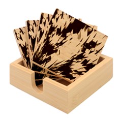 Colorful Artistic Pattern Design Bamboo Coaster Set